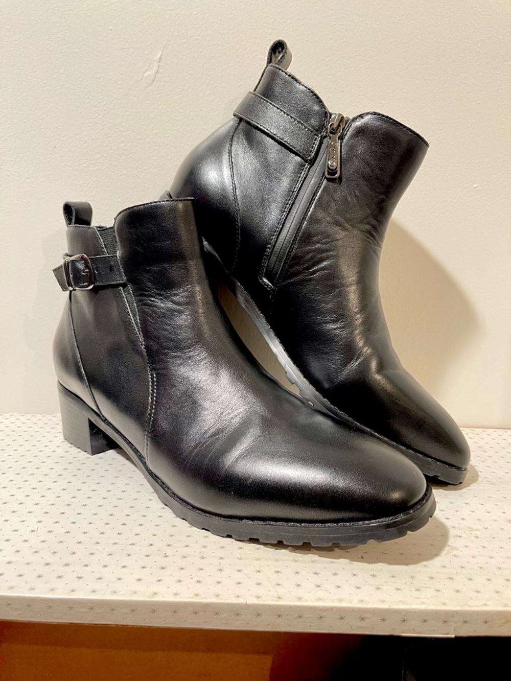 Classic Black Blondo Sullivan Waterproof Leather Ankle Boots - 12M Women's NWOT